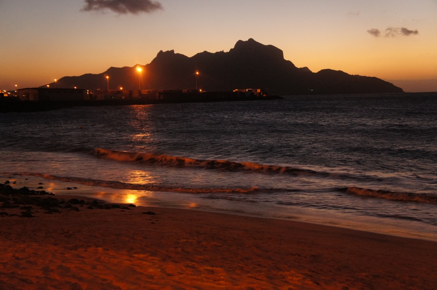 At last a beautiful sunset in the island of Sao Vicente
